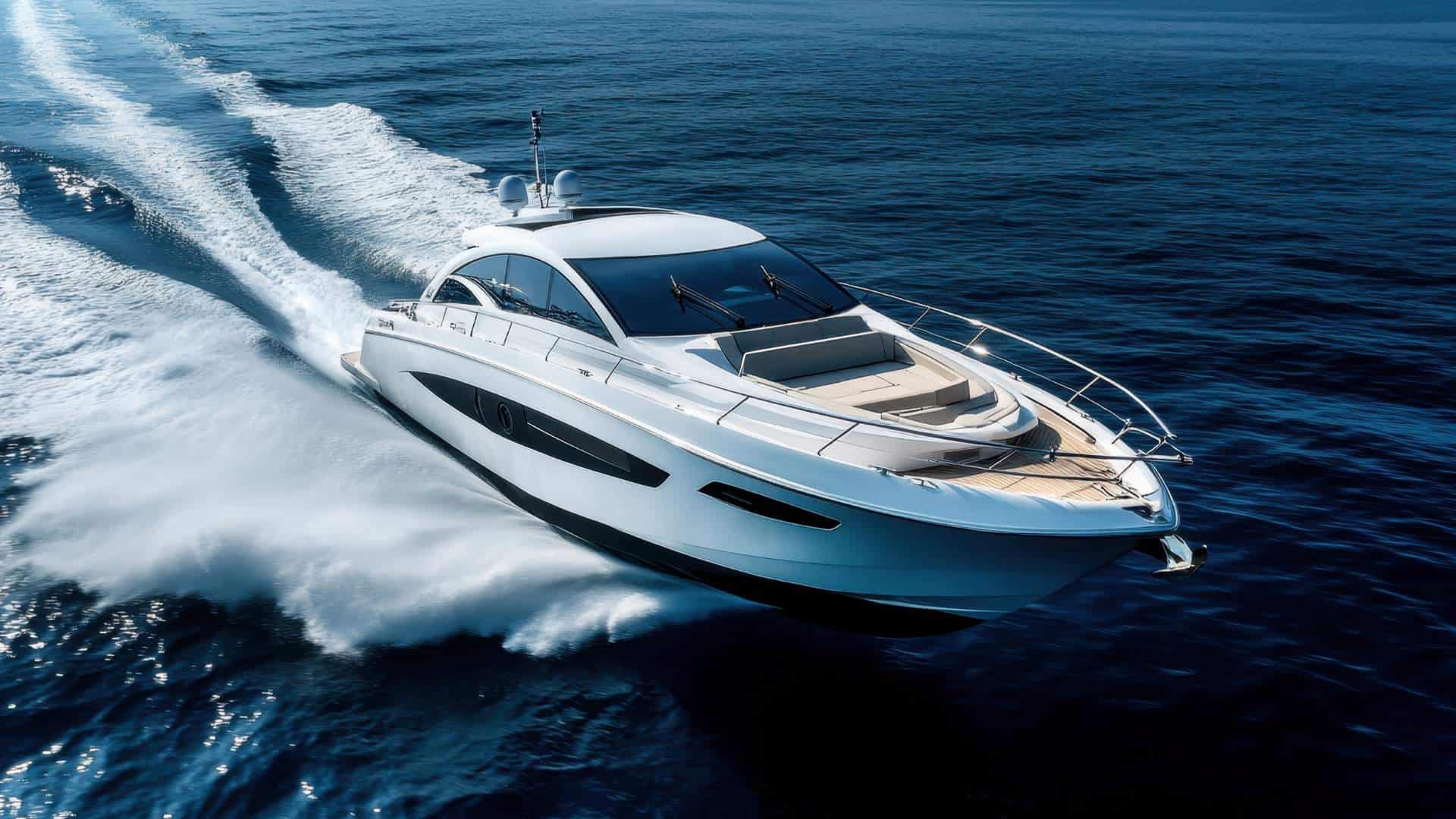 Kapal cepat melaju di laut menuju Lombok dari Bali