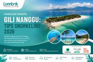 Wisata snorkeling di Gili Nanggu Lombok dengan air laut jernih dan pulau tropis, panduan lengkap wisata Gili Nanggu 2026