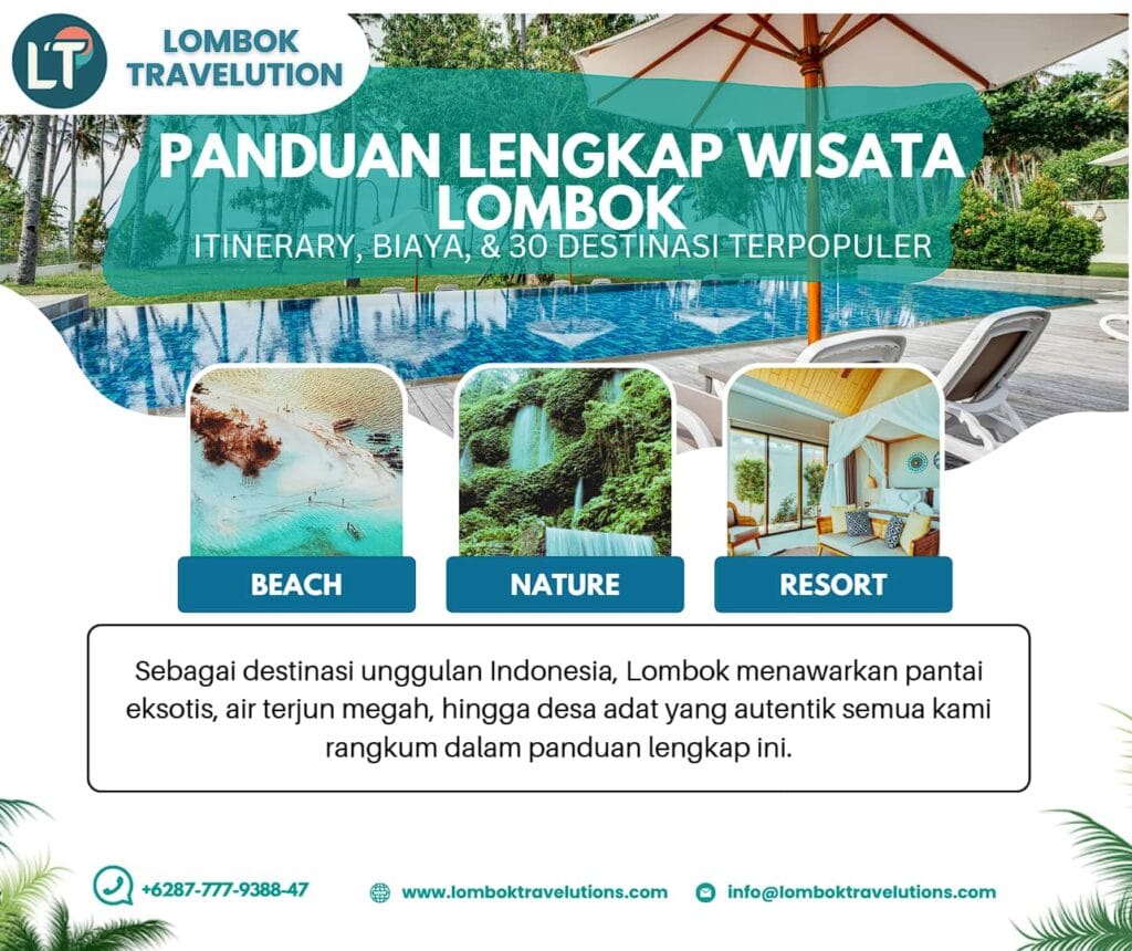 Panduan lengkap wisata Lombok itinerary biaya dan 30 destinasi terbaik