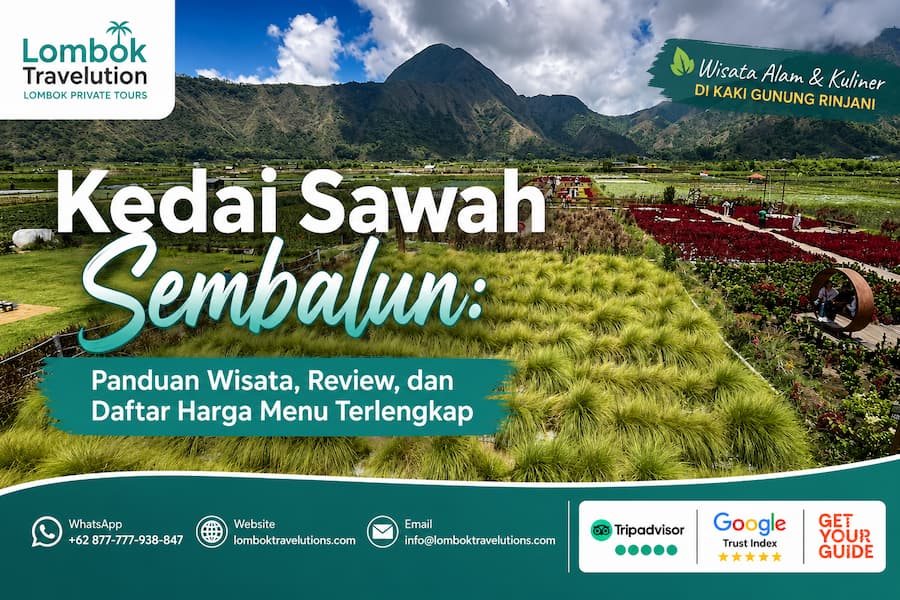 Daftar harga menu makanan lengkap Kedai Sawah Sembalun Lombok