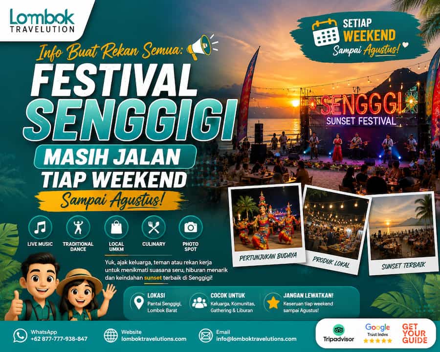 Festival Senggigi masih berlangsung setiap weekend sampai Agustus di Lombok