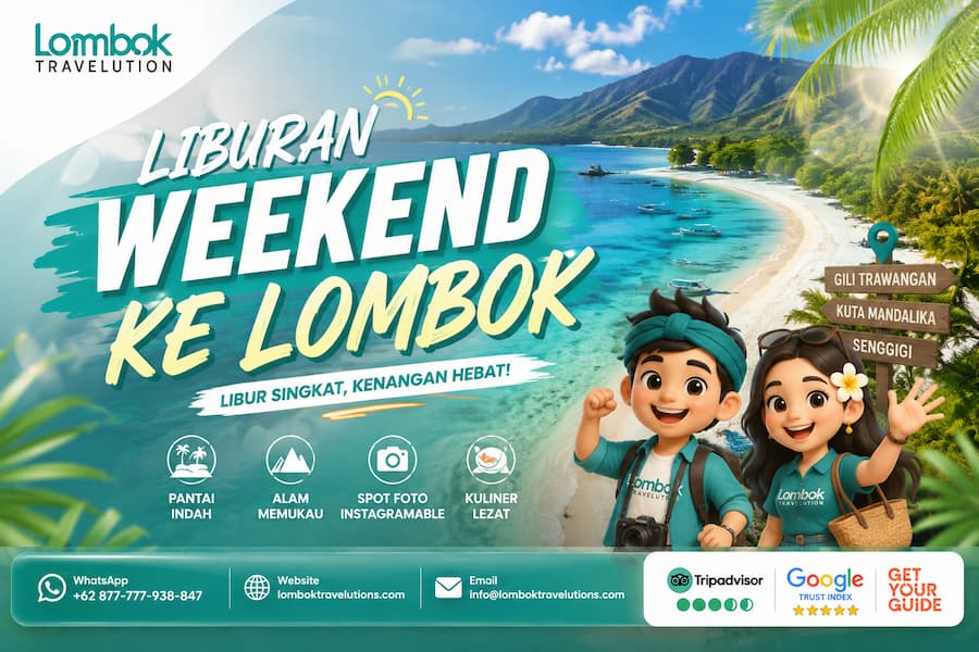 Liburan weekend ke Lombok dengan pantai tropis, pegunungan, dan Gili Trawangan
