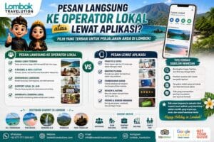 Pesan langsung ke operator lokal atau lewat aplikasi untuk wisata Lombok