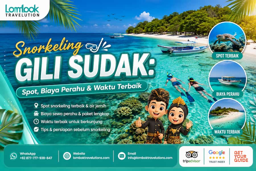 Snorkeling Gili Sudak dengan spot snorkeling terbaik, perahu dan waktu terbaik berkunjung