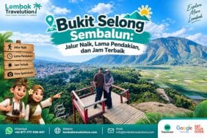 Pemandangan Bukit Selong Sembalun dengan jalur pendakian dan panorama perbukitan Lombok
