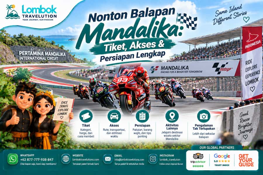 Nonton balapan Mandalika di Pertamina Mandalika International Circuit dengan panduan tiket, akses, dan persiapan