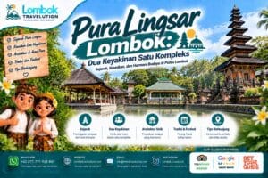 Pura Lingsar Lombok dengan kompleks tempat ibadah Hindu dan Islam dalam satu kawasan